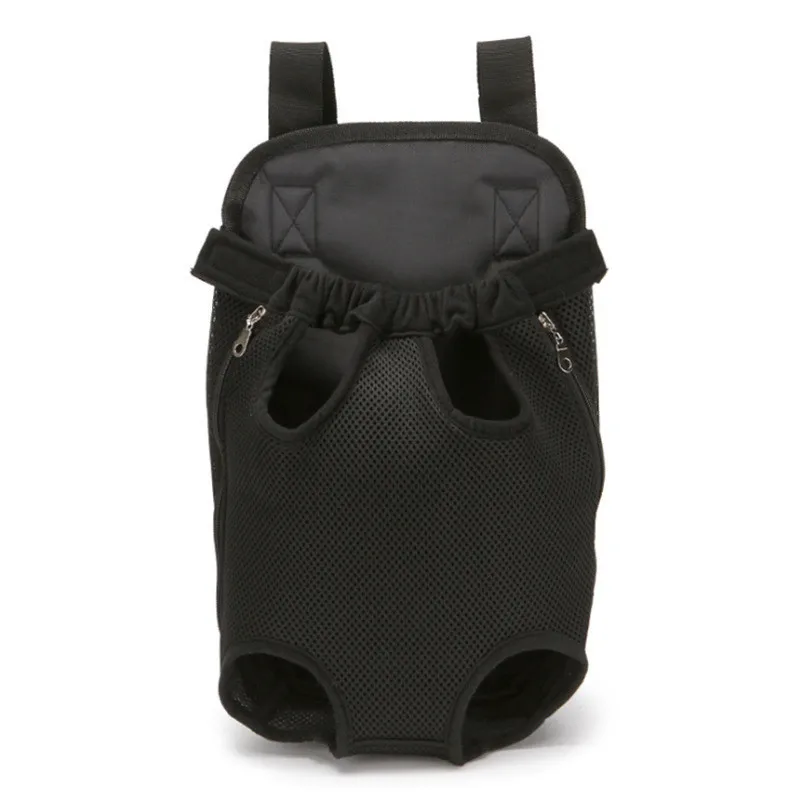 Breathable Pet Dog Carrier Backpack Canvas Mesh Outdoor Travel Carry Bag Shoulder Handle Bags for Small Dog Cats Chihuahua - Цвет: Черный