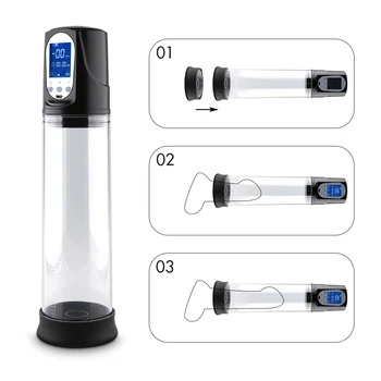 Electric Penis Pump Vacuum Pump Penis Enlargement USB Rechargeable Erection Penis Extender Male Enlarger Sex Toy For Men 6