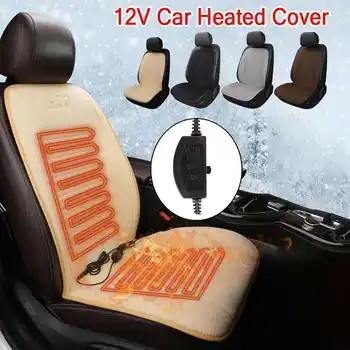 

Universial 12V Auto Car Heated Seat Heating Cover Cushion Protector Electric Heat Adjustable Warm Winter Soft Fabri Anti Flame