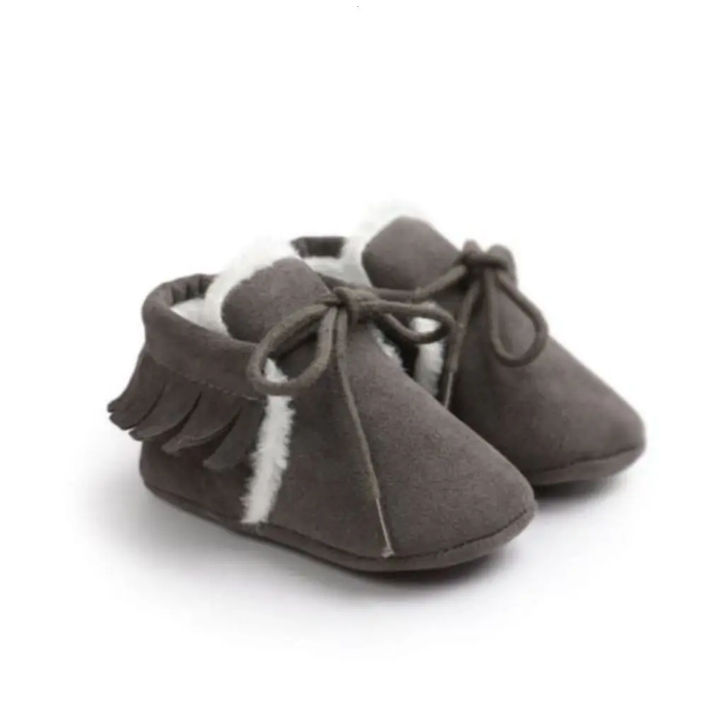 Pudcoco Newborn Baby Boys Girls Soft Sole Crib Shoes Warm Boots Anti-slip Sneakers 0-18m