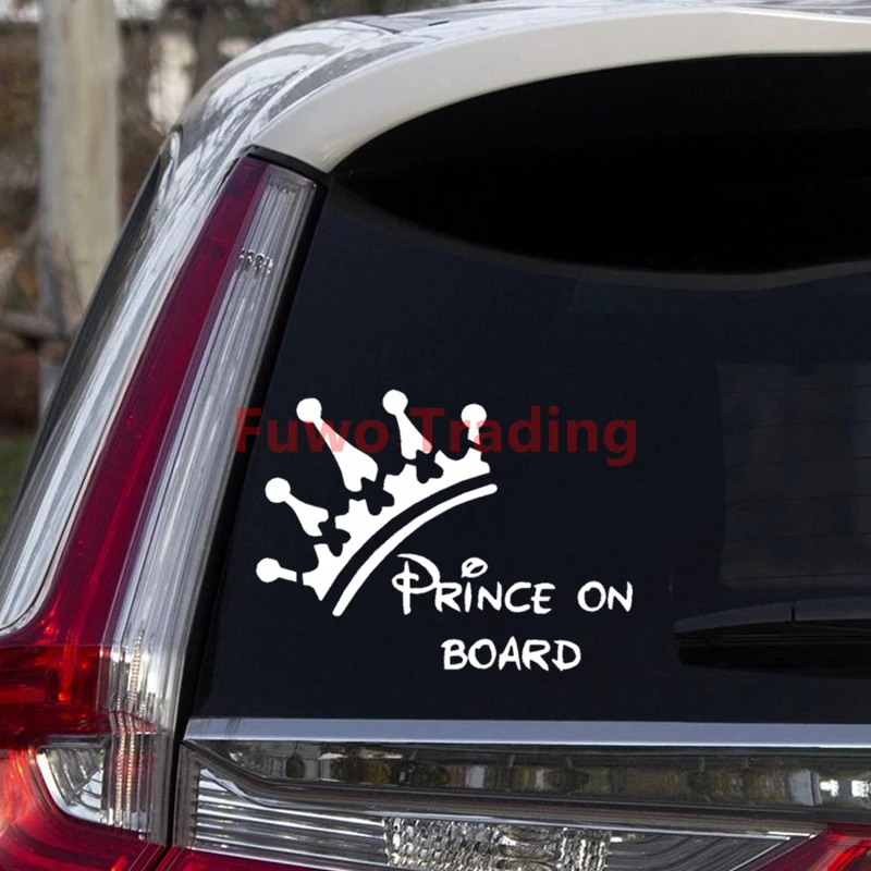 Fuwo Trading Car Stickers Prince on Board Boy Baby In Lovely Creative Decoration Decals Trunk Windshield Auto0 PVC | Автомобили и