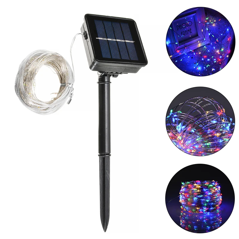 

LED Solar String Light Colorful Lights Waterproof Copper Wire For Wedding Christmas Garland Festival Party Home Decoration Lamp