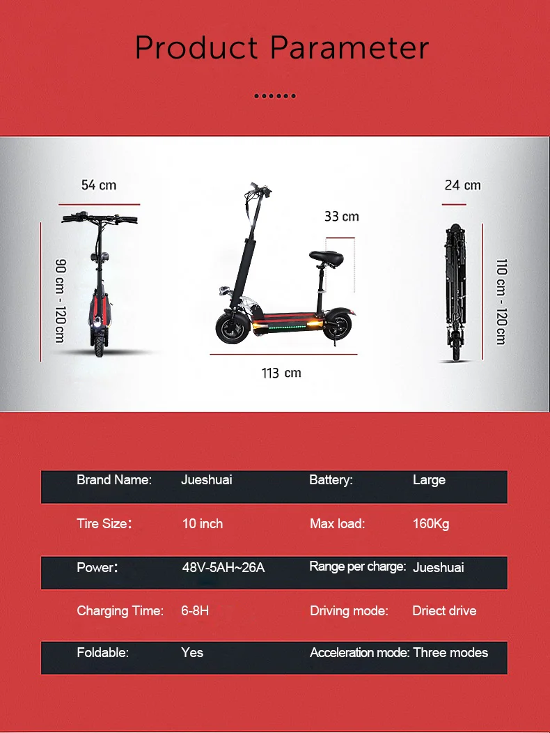 Clearance 48V 500w long distance 100km lithium battery electric scooter 10inch powerful electric skateboard patinete electrico adulto LCD 1