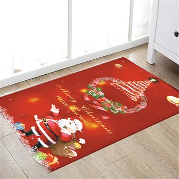 

Christmas Wreath Floor Mat Door Mat Foot Mat Water-Absorbent Floor Mat Home Decoration Living Room Non-Slip Dustproof Carpet