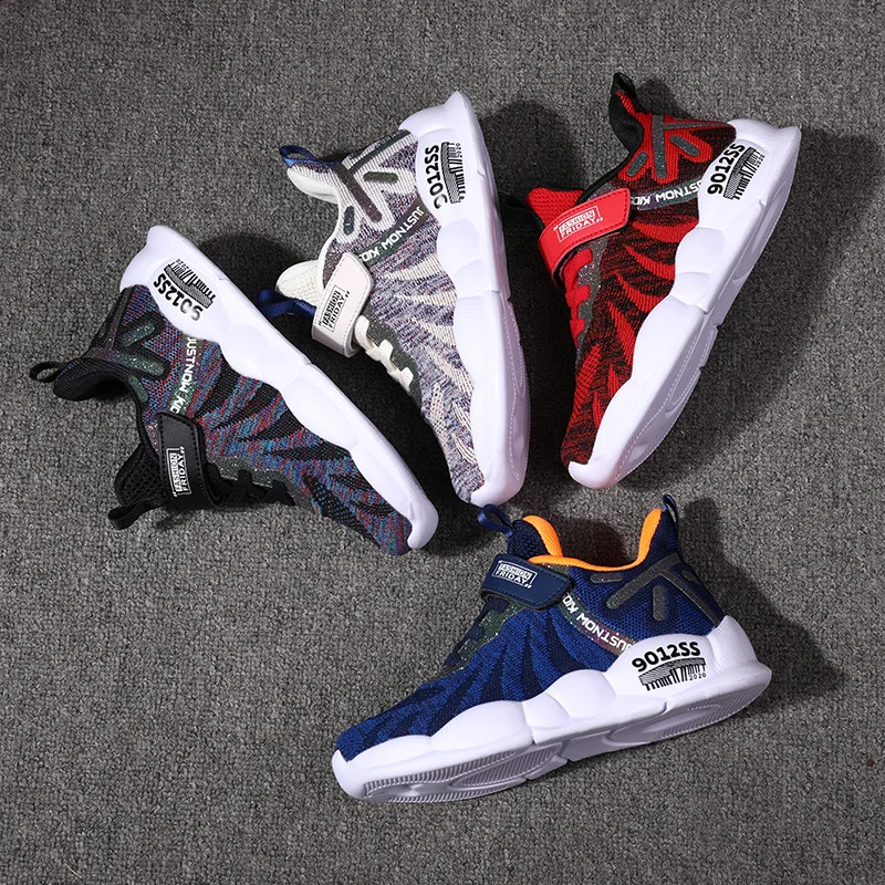

BOY'S Autumn Shoe New Style 8-Style 9 Cool 10 Large Size 11 Deodorizing 12 Fly Woven 13 Ten-Year-Old Boy Athletic Shoes