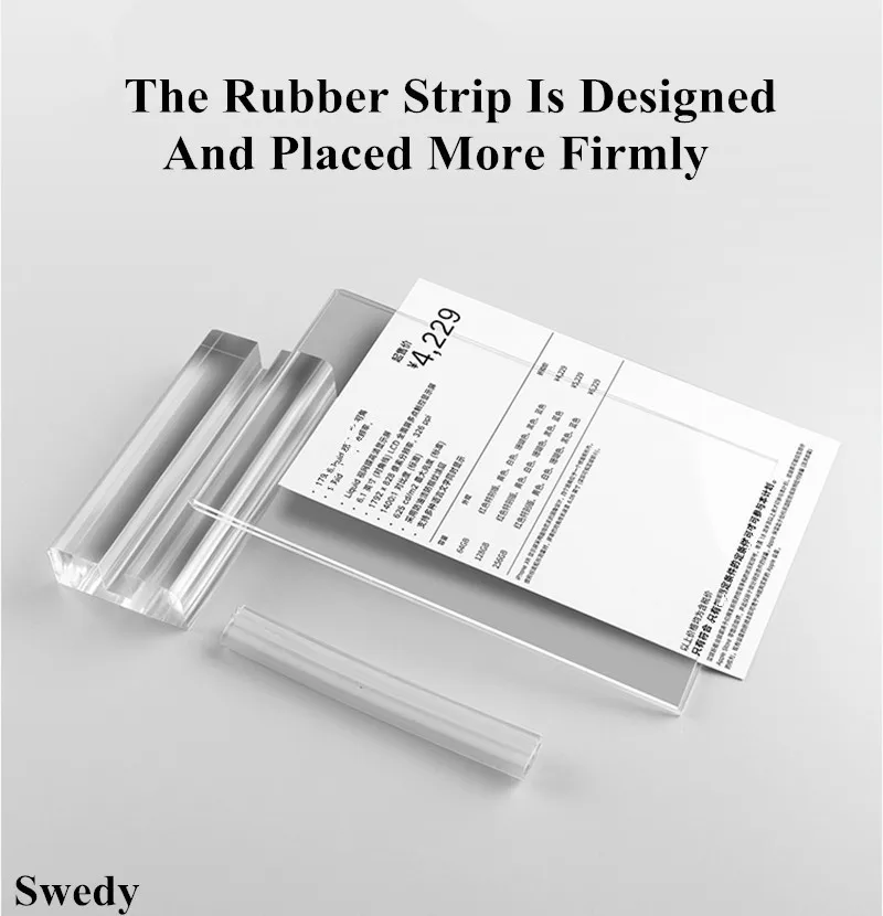 A4 210x297mm 아크릴 사인 홀더 레스토랑 테이블 메뉴 종이 홀더, 제품 가격 전단지 디스플레이 카드 홀더 스탠드