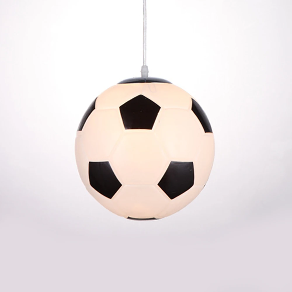 Современные футбольные баскетбольные глобусы стеклянные шаровые подвесные светильники светодиодные спортивные подвесные светильники детская комната спальня Внутреннее освещение Декор