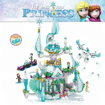 

Snow Queen Series Building Blocks 1255pcs Ice Castle Princess Anna Figures Bricks Toys For Girls Compatible Lepining Friends