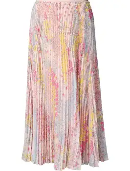 

Women Skirt 2019 Spring and Summer Tulle Print Rumpled Pleated Skirt