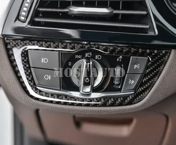 

For BMW 5 Series G30 G31 Carbon Fiber Headlight Switch Button Cover 2017-2020 1pcs