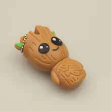 Мультяшная карта памяти Cute Groot USB Flash-drive2.0 Superheros Pen-ключ привода-цепь 128 МБ 32 Гб 64 Гб U диск стражи-Of-The-Galaxy