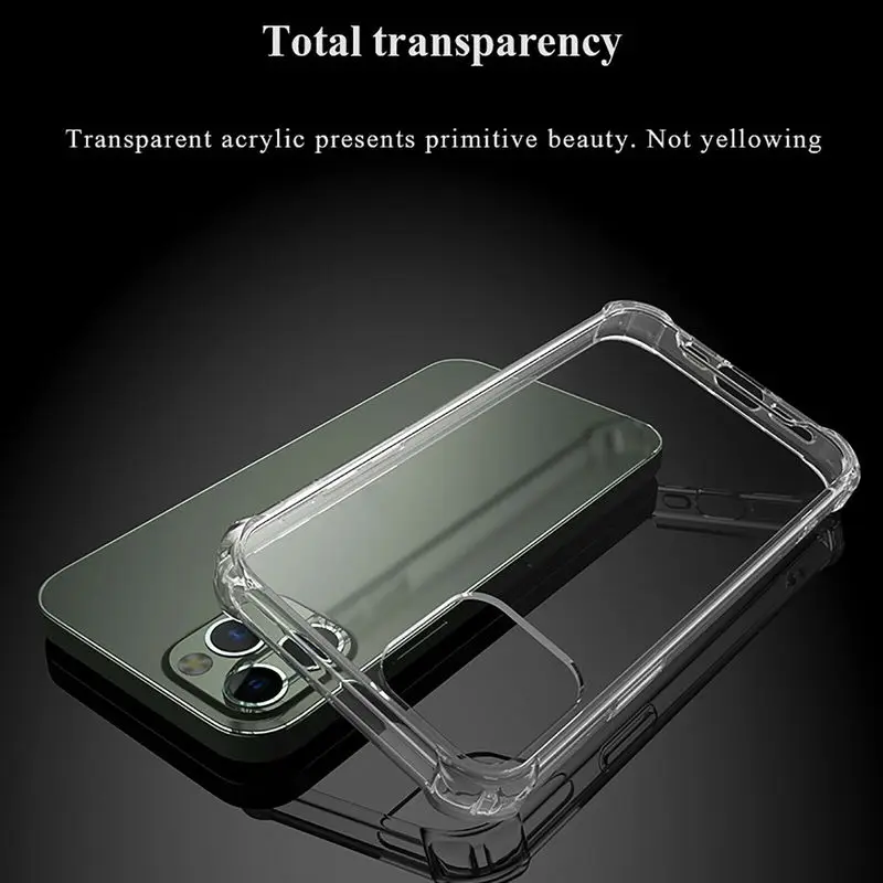Shockproof Case for Iphone 11 12 Pro Max Full Cover Corner Protector Transparent Clear Silicone Case Cover for Iphone 12 Mini