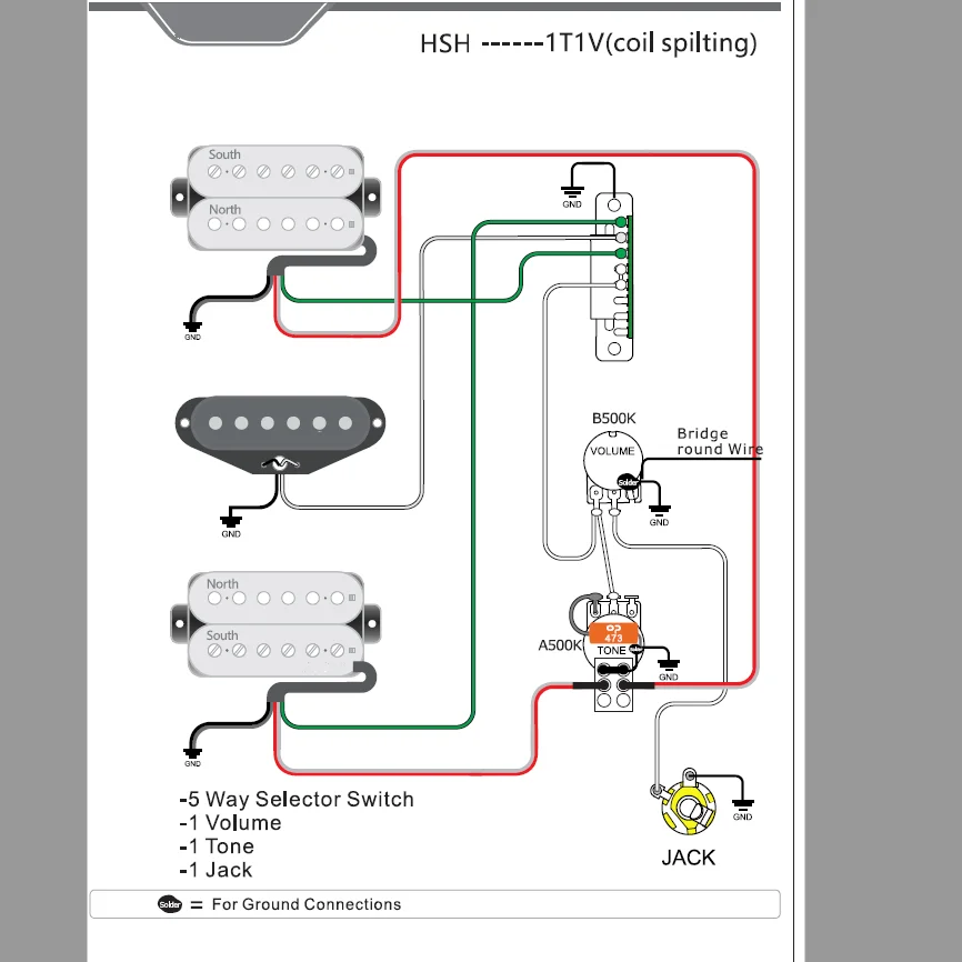 FLEOR 3PCS HSH Pickups Set Alnico 5 Guitar Humbucker+Single Coil Pickup