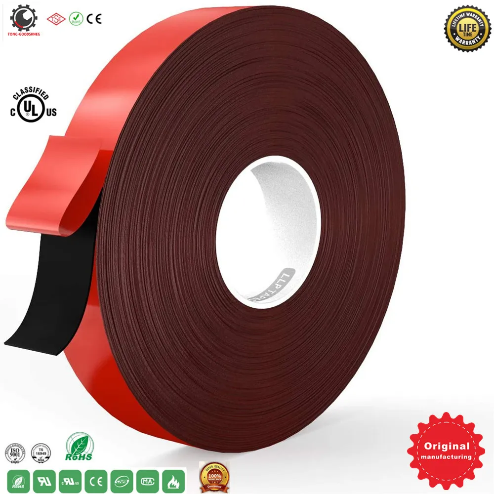 Двухсторонняя лента черная акриловая сильная Монтажная доступны разные размеры