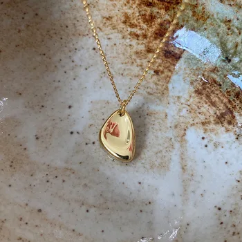 

Peri'sbox Hollow Irregular Waterdrop Necklaces Triangle Geometric Necklaces for Women Minimalist 925 Sterling Silver Necklace