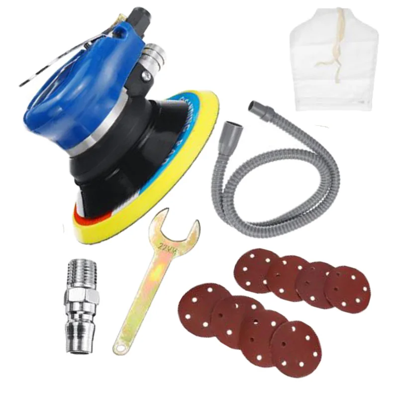 

Pneumatic Random Track dust bag Sander 10,000 rpm Sandpaper Wrench 1/4" Connector