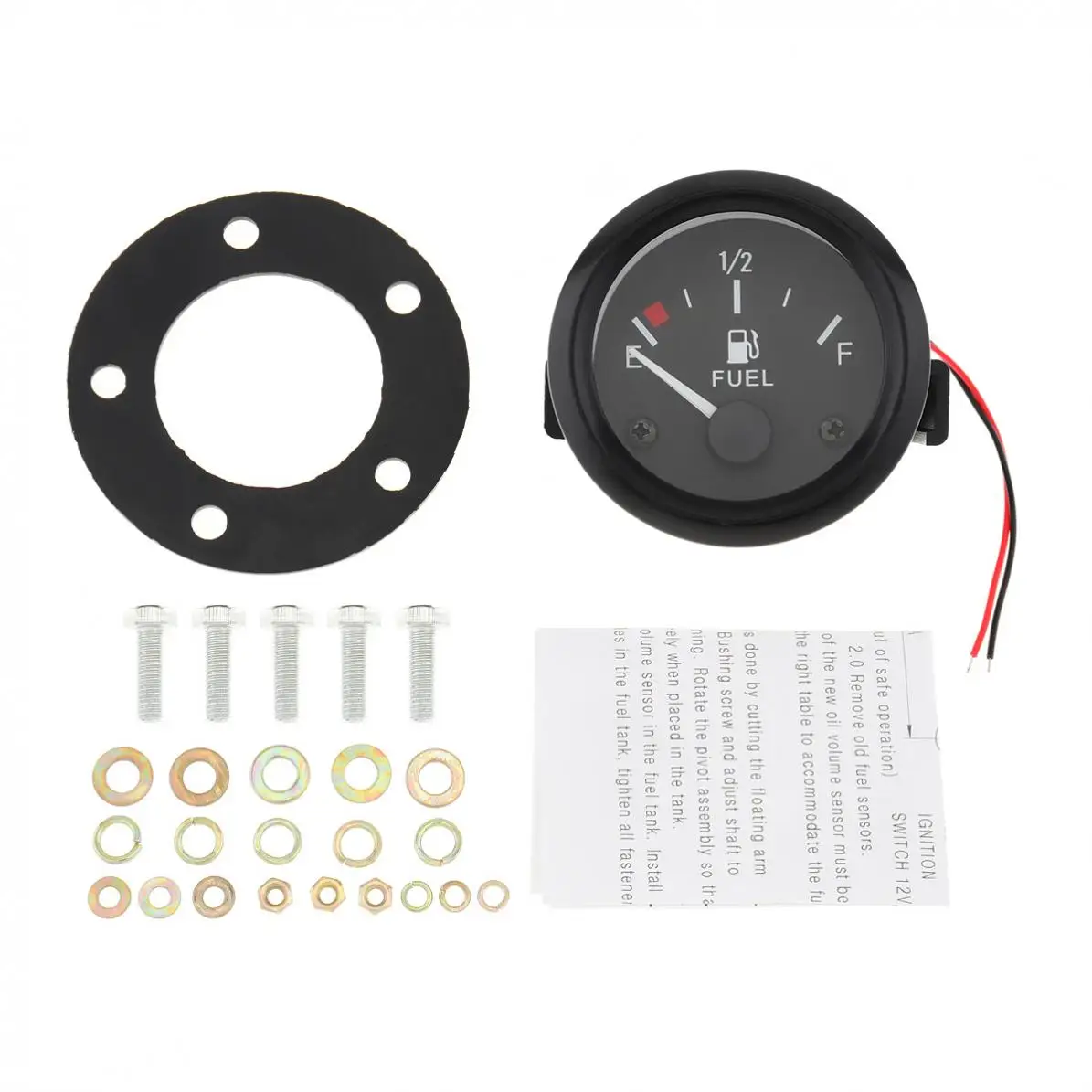 2''52MM 12V светодиодный измеритель уровня топлива с черным краем Автомобильный Универсальный датчик уровня топлива