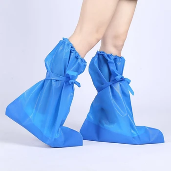 

PE Plastic Rain Shoe Cover Overshoes Waterproof Elasticated Prevent Wet Tools Boot Covers Accessories