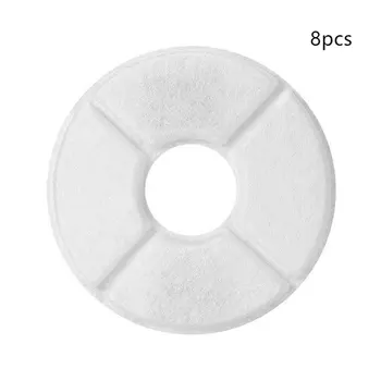 

Pet water dispenser filter 8pcs round Small flower activated carbon water feeder filter cotton