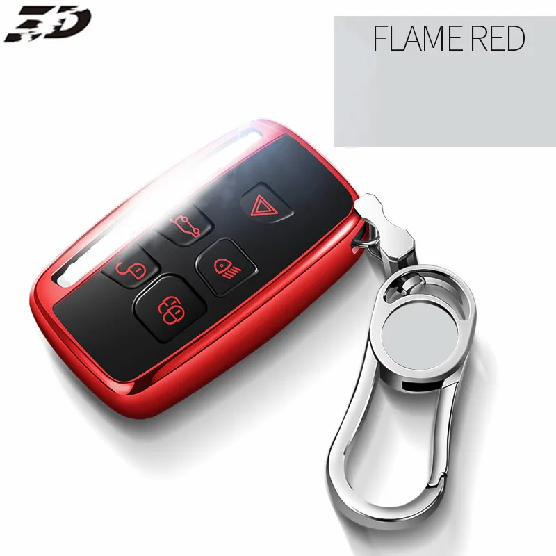 red with buckle ТПУ чехол для ключей чехол для Land Rover Range Rover Sport Evoque Freelander2 для Jaguar XF XJ XJL XE C-X16 - Название цвета: red with buckle