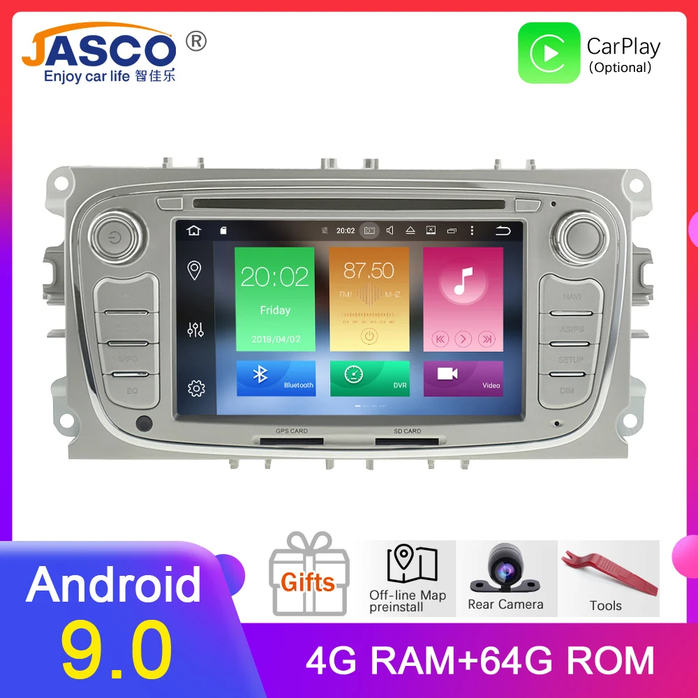 Восьмиядерный Android 9,0 автомобильный Радио gps Навигация стерео для FORD Focus 2 2008-2010 Mondeo S-MAX Авто Аудио Ram 4g 64g