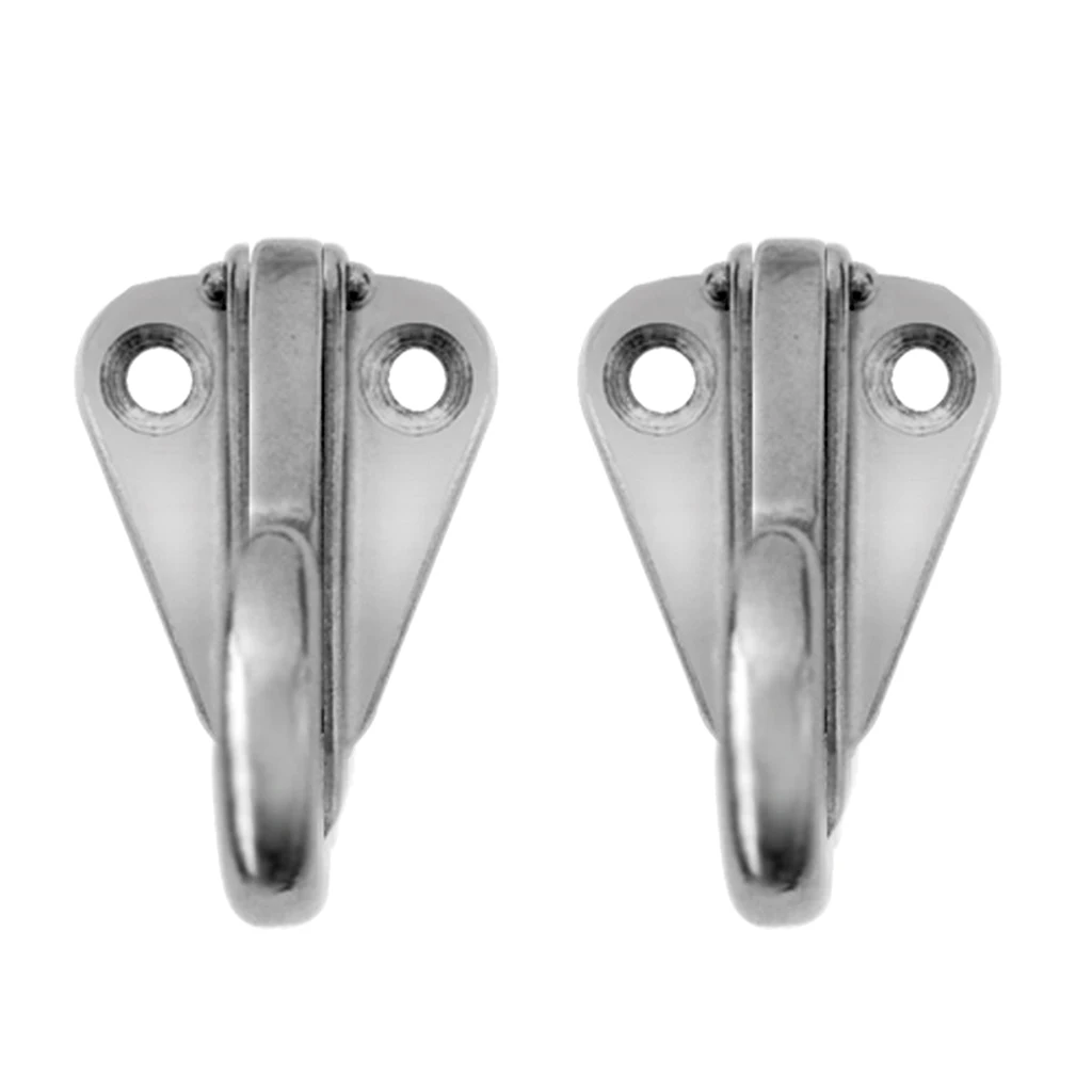 2 Pieces Marine Grade 316 Stainless Steel Snap Type 43mm Fender Hook for Boat, Ship, Yacht, Sail
