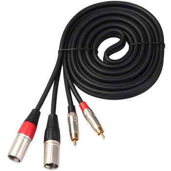 

2 RCA to 2 XLR Male Stereo o Connection Microphone Cable Wire Cord Path Cable - 5.9Feet