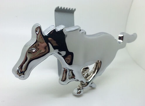 1 PCS High quality 3D Metal Running Horse car emblem logo Front Hood Grille badge Car styling chrome grille emblem