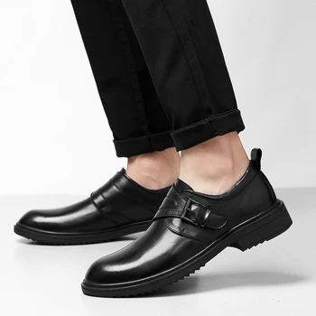 

Plus Size Men Dress Shoes Natural Leather Shoes Men Formal Shoes Comfortable Soft Men Oxfords Business Men Shoes