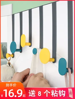 

Door Hook Clothes Rack Wall Free Punched Bedroom Door Hook Clothes Hanging Rack Wall Hangers Door on the Storage Shelf