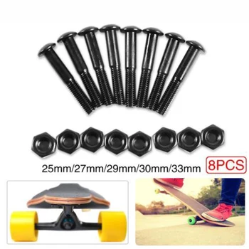 

8xScrews +8xNuts Replacement 4-wheeled Skateboard Truck Hardware Longboard Pack