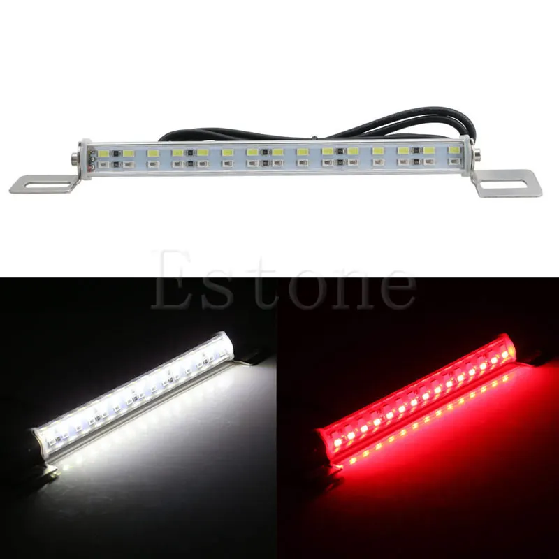 

Licence plate Car 30 LED 18W Light Bar Brake Tail Reverse Rear License Plate Lamp Red & White