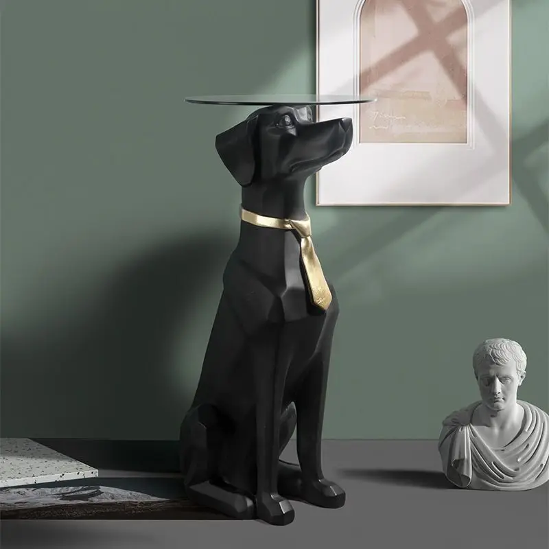 

Home Decoration Sculptures Statues Figurines For Interior Accessories For Living Room American Dog Floor Ornament Room Decor