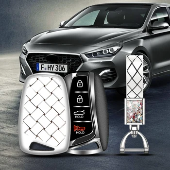 

4 Button TPU Key Case Car Remote Smart Fob Cover For Hyundai Solaris Accent Elantra ix35 ix45 Santa Fe/Equus/Azera/Genesis L110