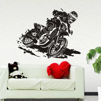 

Off-road Motorcycle Racing Sticker Vehicle Motocross Posters Vinyl Wall Decals Decor Mural Off-road Autocycle Racing Decal