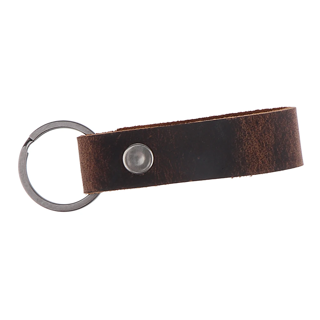 1 Piece  7.5cm*2cm Fashion Leather Key Chain top grade genuine leather Car Key Ring Keyfob Men's Accessory