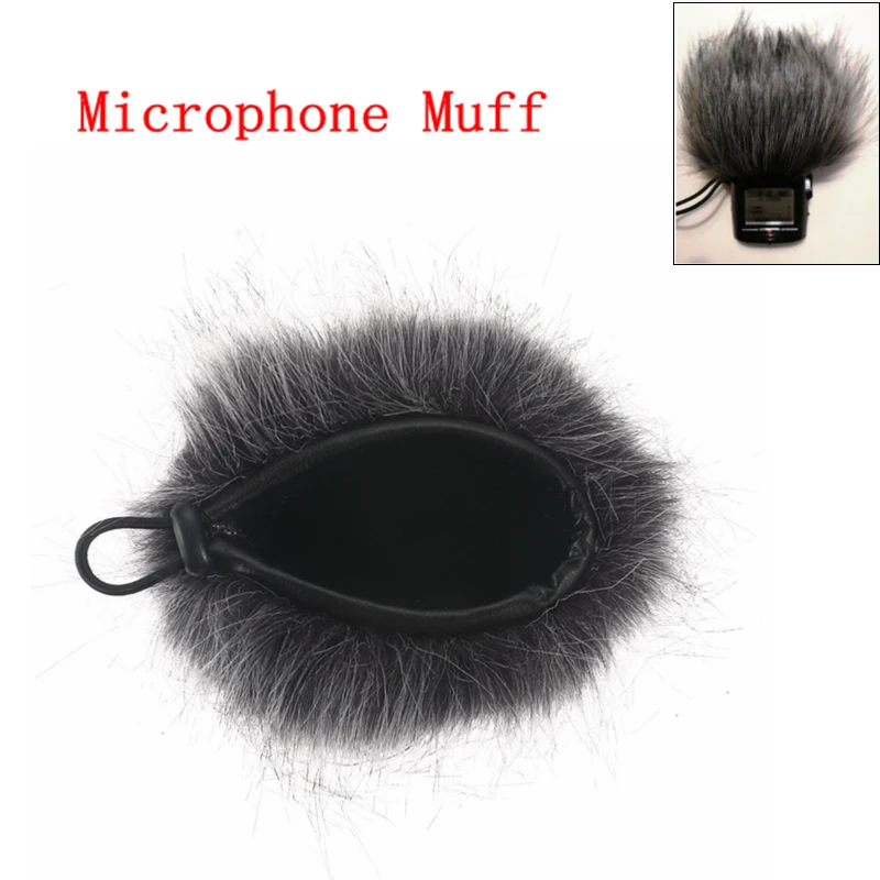 

New Artificial Fur Microphone Muff Windscreen Wind Sleeve Shield Cover For Zoom H1 H2N H4N Q3 For Sony D50 Recorder 120x130mm