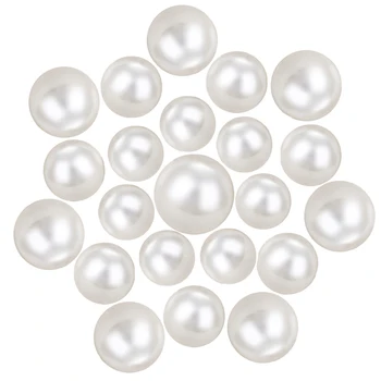 

200pcs Mini Plastic Artificial Pearl Imitation Round Ivory Pearl Loose Beads with Hole DIY Jewelry Bracelet Necklace Making Toy