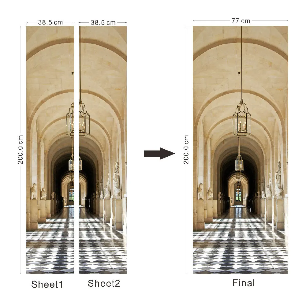 MT045 европейские арки ретро здание религиозное стекло окна двери креативные деревянные двери ремонт настенные наклейки Прямая поставка