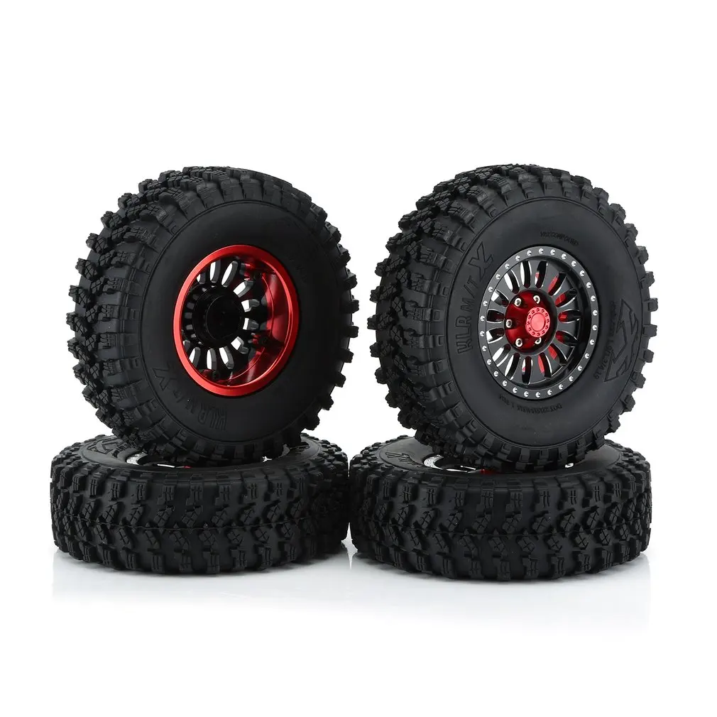

AX-8020 System 4PCS RC Climbing Car Tire Wheel 1.9in Climbing Rubber Tires with Aluminum Alloy Wheel Rim Beadlock Wheel Hub