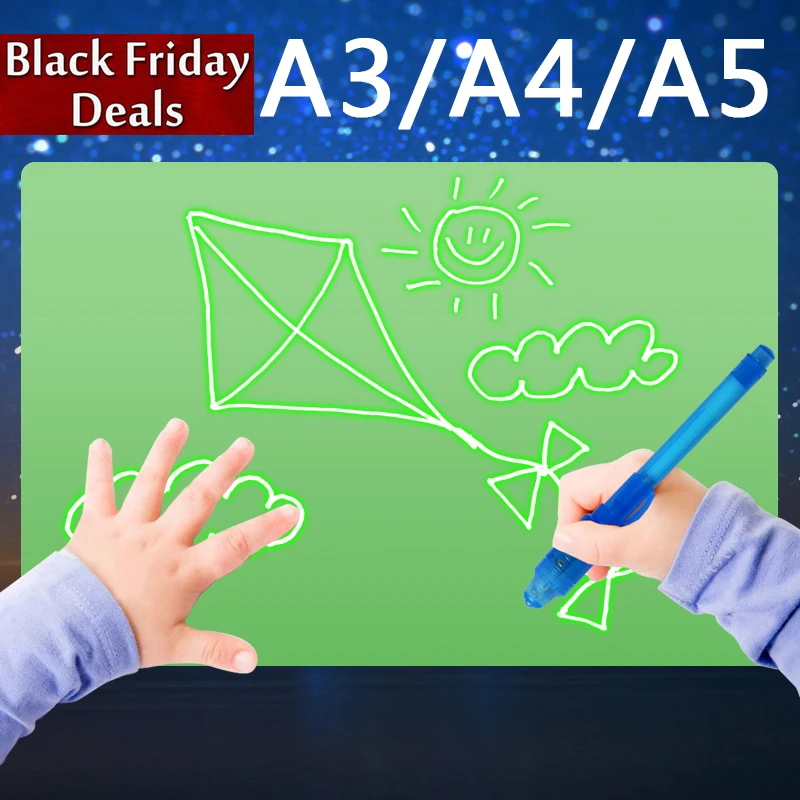 Fun Drawing Board Glow in Dark with Light Painting  for Kids  gift luminous painting board Educational Toy  Light Up Draw Toys