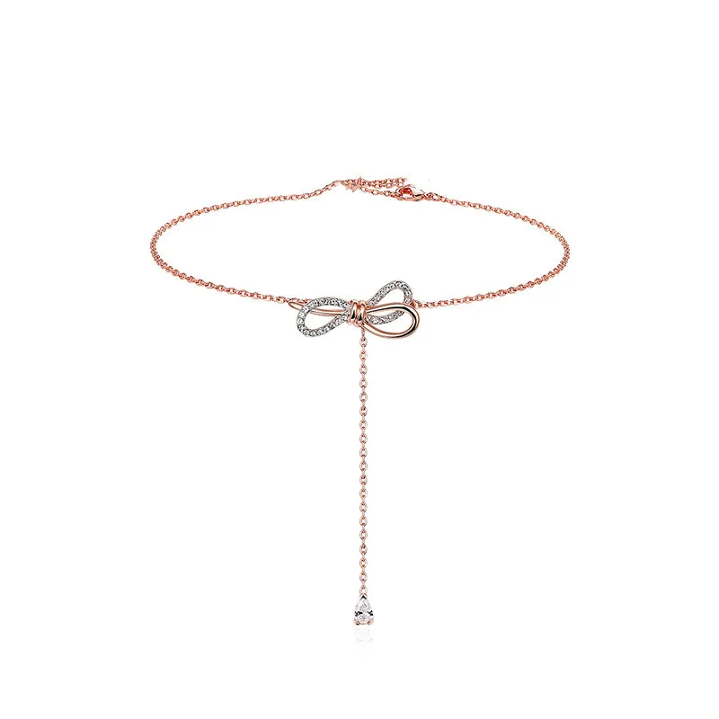 

Necklace Tassels Bow Shih Necklace Long Accessories Women's Versatile Normcore Style Choker Simple Manufacturers Direct Selling