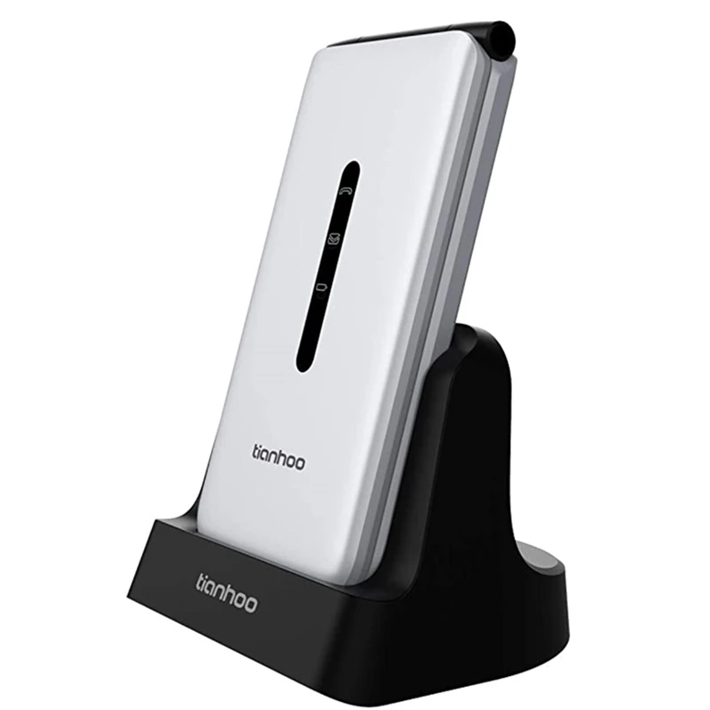 Tianhoo Senior Flip 4G LTE смартфон 512 МБ ОЗУ 4 Гб ПЗУ 5. МП четырехъядерный большой кнопки для