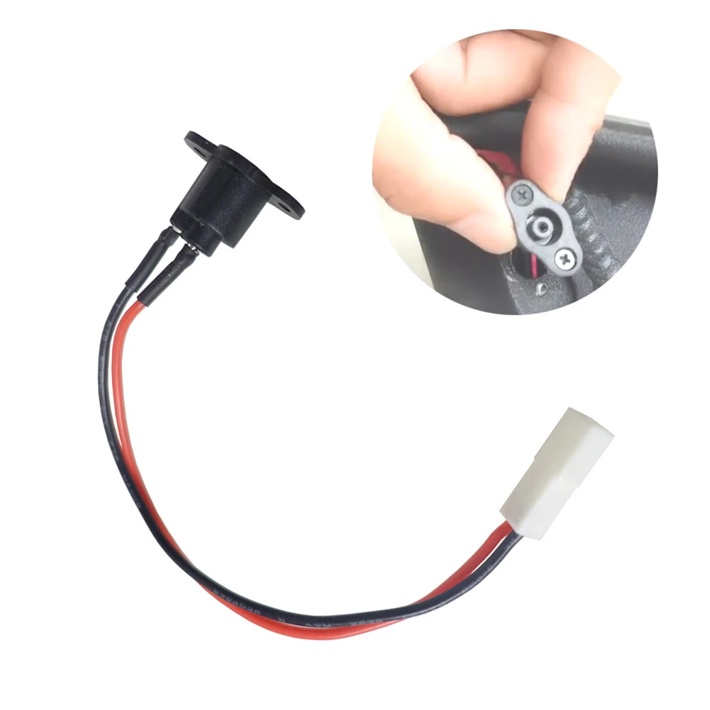Electric Scooter Power Charger Cord Cable+Charging Port Plug Cover for  Xiaomi Mijia M365 Scooter Accessories