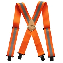 Оранжевые флуоресцентные мужские подтяжки для взрослых Качество 4 зажимы подтяжки регулируемые эластичные подтяжки плюс размер мужская женская одежда для вечеринки