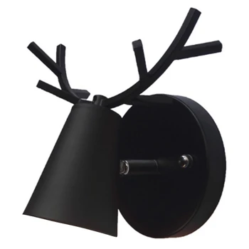 

Nordic Antler Wall Lamp Simple Living Room Bedroom Bedside Stairs Aisle Children's Room Deer Head Wall Lamp