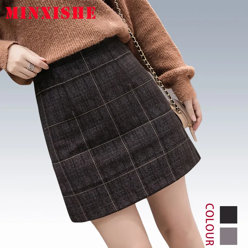 Юбки faldas saias jupe mujer женские femme осень зима moda 2019 уличная накидка клетчатые шорты