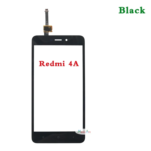 10 шт./лот высокое качество 5,0 ''для Xiaomi Redmi 4/4 Pro/4A/4X сенсорный экран дигитайзер сенсор внешняя Передняя стеклянная панель объектива - Цвет: For Redmi 4A Black