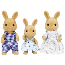 Sylvanian Families, игрушка, милый кролик, семья, содержит три куклы высотой 15 см, детские подарки на день рождения, игровой дом для девочек, кукла 5129