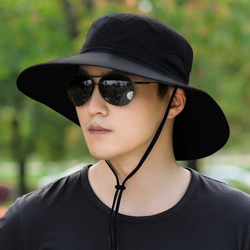 Быстросохнущие рыбацкие шляпы, летние, УФ, водонепроницаемые, круглые ...